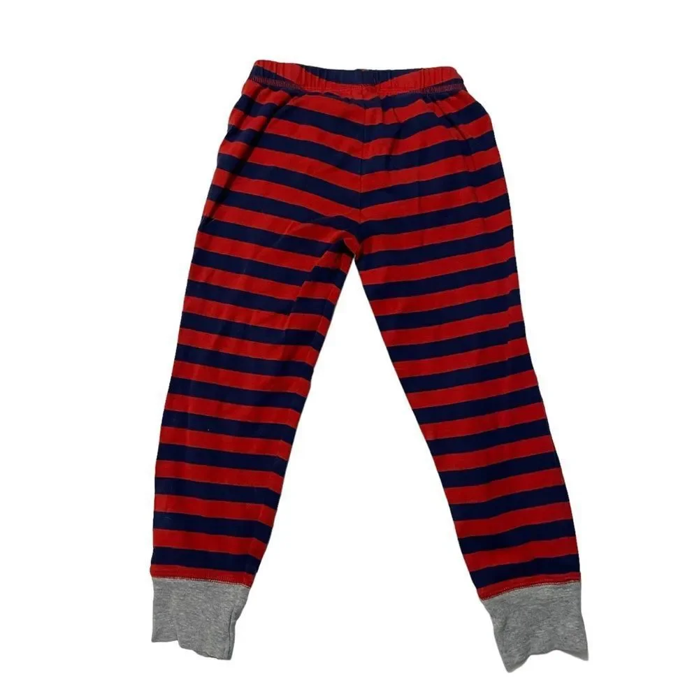 Mini Boden Red & Blue Striped Pajama Bottom